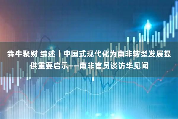 犇牛聚财 综述丨中国式现代化为南非转型发展提供重要启示——南非官员谈访华见闻