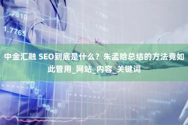 中金汇融 SEO到底是什么？朱孟晗总结的方法竟如此管用_网站_内容_关键词